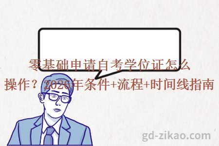 零基础申请自考学位证怎么操作？2026年条件+流程+时间线指南